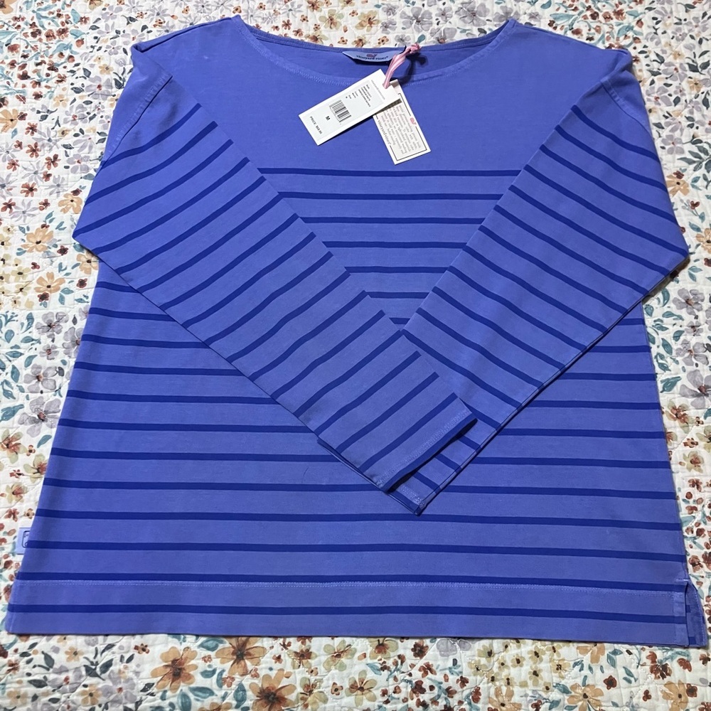 Vineyard Vines Blue Striped Blouse